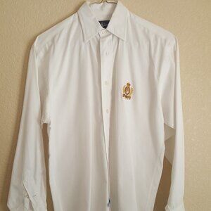Women: Size 02 - Ralph Lauren Crest Emblem Button-Down Shirt | Classic Preppy